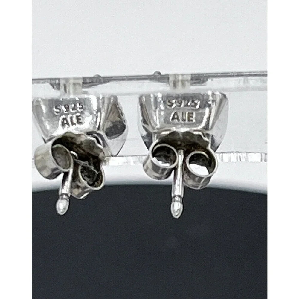 Pandora Timeless Elegance Sterling Silver Square Halo CZ Sparkle Stud Earrings